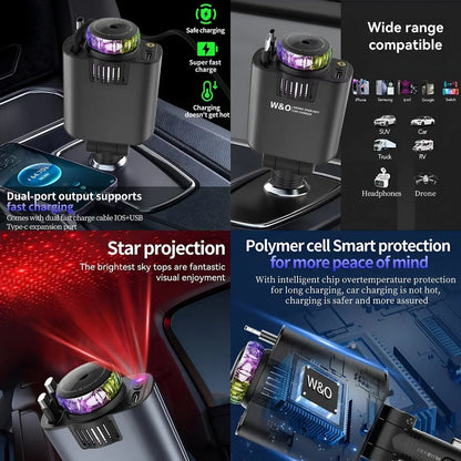 5 in 1 Straight Car Charger
