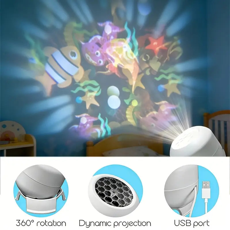 Dynamic Rotating LED Projector Light