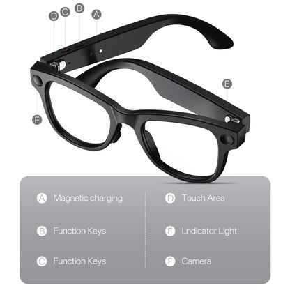 AI Smart Glasses with 8MP Camera & AI Assistant