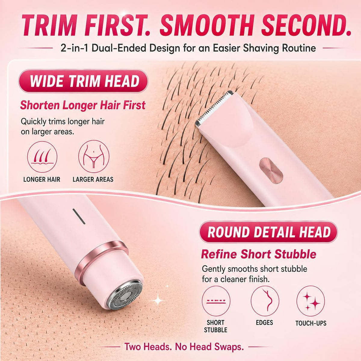 All-in-One Electric Trimmer for Face, Body & Bikini Area ماكينة تشذيب كهربائية متعددة الاستخدامات للوجه والجسم ومنطقة البكيني