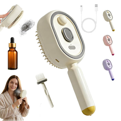 Steam Brush | Rechargeable Detangling Tool with Oil