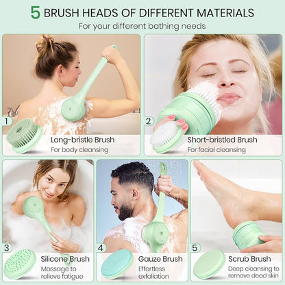 Electric 5-in-1 Body Shower Scrubber Brush