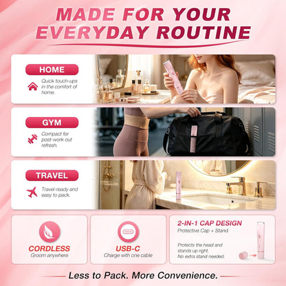 All-in-One Electric Trimmer for Face, Body & Bikini Area ماكينة تشذيب كهربائية متعددة الاستخدامات للوجه والجسم ومنطقة البكيني