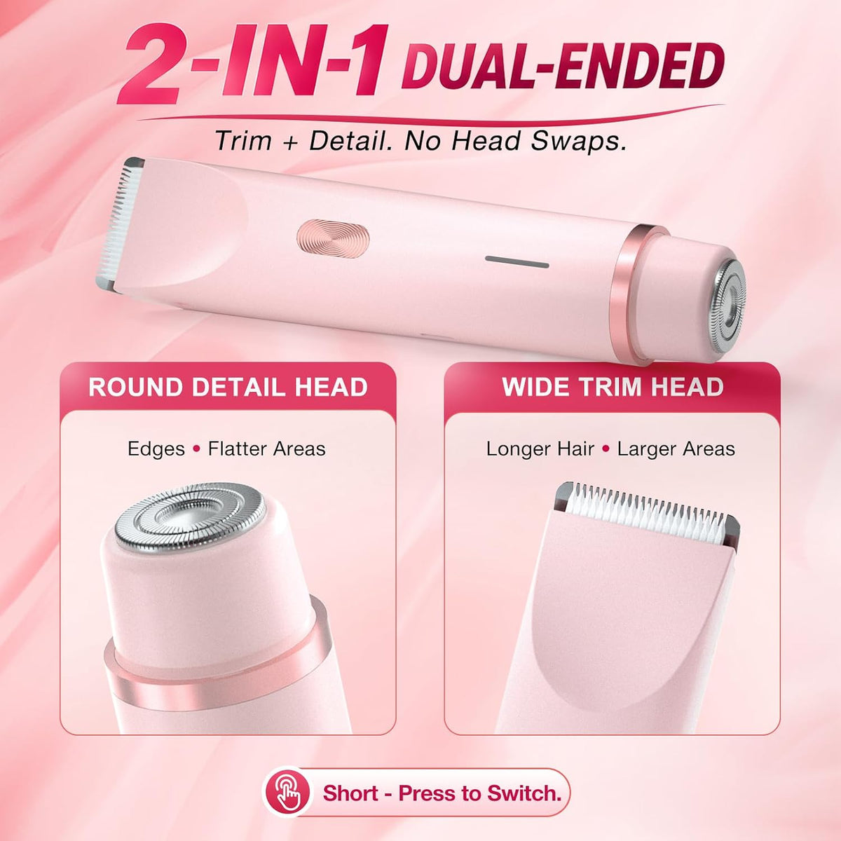 All-in-One Electric Trimmer for Face, Body & Bikini Area ماكينة تشذيب كهربائية متعددة الاستخدامات للوجه والجسم ومنطقة البكيني