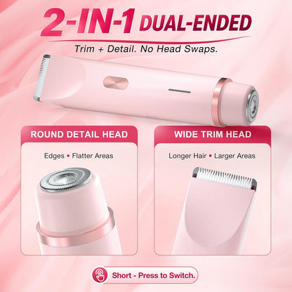 All-in-One Electric Trimmer for Face, Body & Bikini Area ماكينة تشذيب كهربائية متعددة الاستخدامات للوجه والجسم ومنطقة البكيني