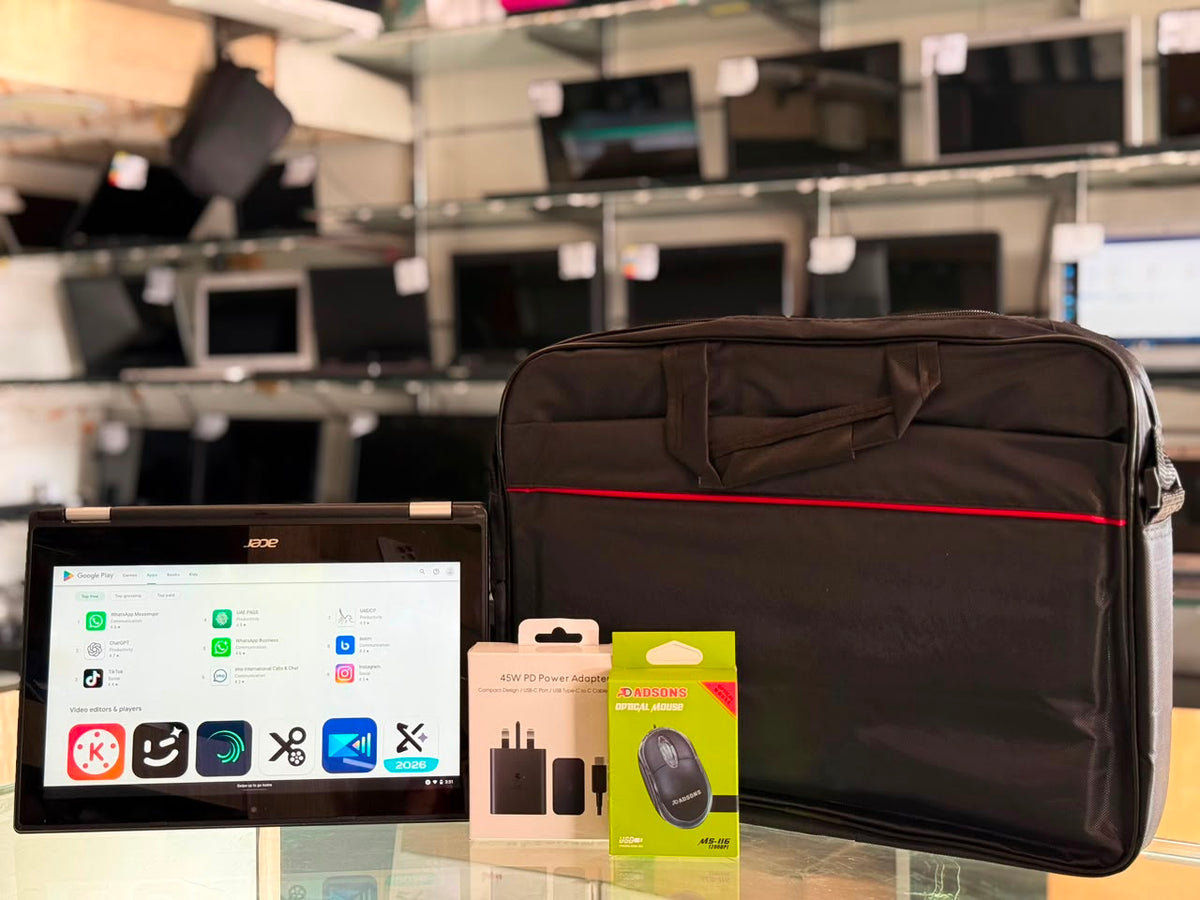 Acer 360° Rotation Touchscreen Laptop with FREE Mouse, Charger and Bag.