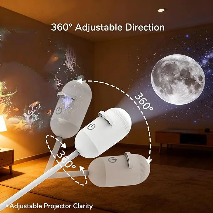 2-in-1 Galaxy Projector Night Lamp