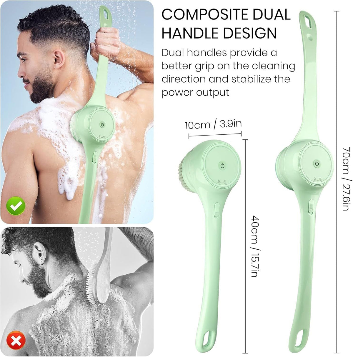 Electric 5-in-1 Body Shower Scrubber Brush