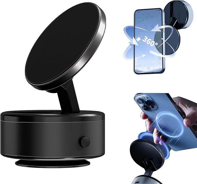 UGREEN MagSafe Car Phone Holder – One-Hand Auto Lock & 360° Rotation حامل هاتف UGREEN للسيارة بتقنية MagSafe – قفل تلقائي بيد واحدة ودوران 360°